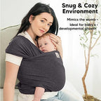 KeaBabies Baby Wrap Carrier, All in 1 Original Baby Carrier (Mystic Gray) - Image 6
