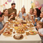 Brown Plates and Napkins Party Supplies for 48 Guests, Disposable 7&9’’ Gradient Brown Scalloped Paper Plates Tableware Set for Birthday Party, Wedding, Baby Shower Decorations - Image 5
