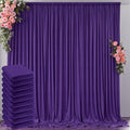 50 ft x 10 ft Wrinkle Free Purple Backdrop Curtain for Parties, 5ft x 10ft 10 Panels Polyester Purple Photo Backdrop Drapes for Wedding Birthday Party Baby Shower Fabric Photo Curtains for Mermaid by Outpain