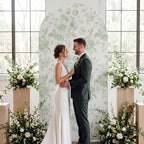 Tegeme Floral Arch Cover 7.2ft Sage Green Stretchy Spandex for Wedding - Image 4