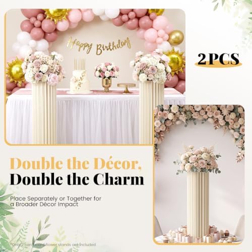 Cardboard Vases 2 Pcs 39.4in, Wedding Centerpiece Flower Stand - Image 4