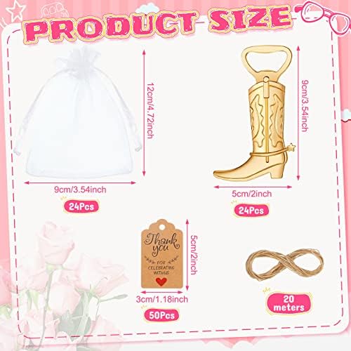 Meanplan Cowboy Boot Bottle Opener Party Favor Western Party Favor, 99 Pcs - Image 2