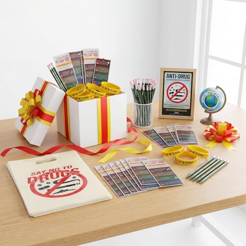 Resurhang 200 Pcs Say No to Drugs Prevention Assorted Item Bulk - Image 3