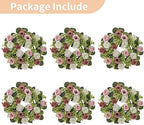 NUPTIO Candle Rings Wreaths, Wedding Centerpieces for Tables, 14 inch Diam - Image 6