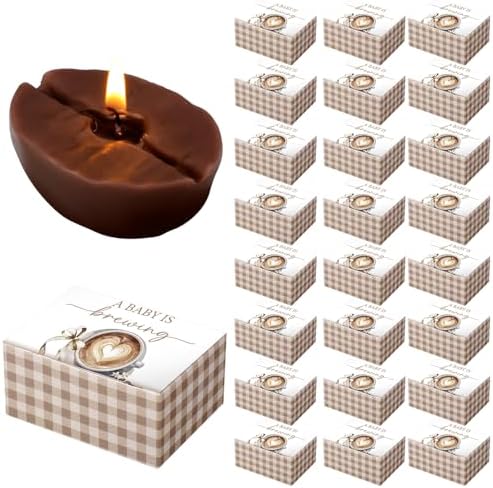Pangda 24 Sets a Baby is Brewing Baby Shower Coffee Bean Candles by Pangda