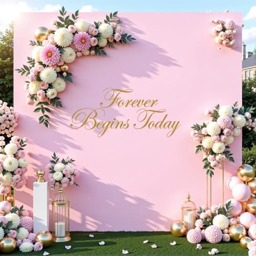 Pink Square Arch Backdrop Cover 8x8FT, Double-Sided Stretchy Spandex Fabric Fits Square Arch Backdrop Stand, Pink Background Backdrop for Wedding Baby Shower Birthday Party Decorations - Image 2