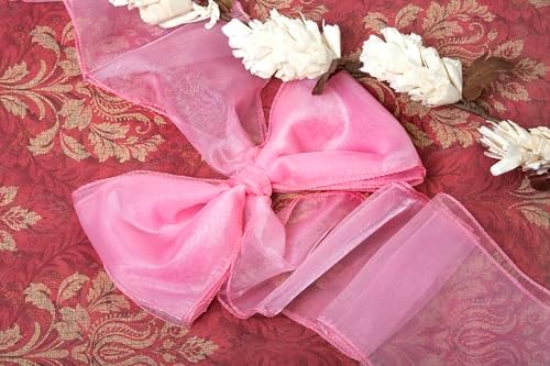 MDS Pack of 200 Organza Chair Sashes for Wedding & Event Décor – Blush Pink - Image 5