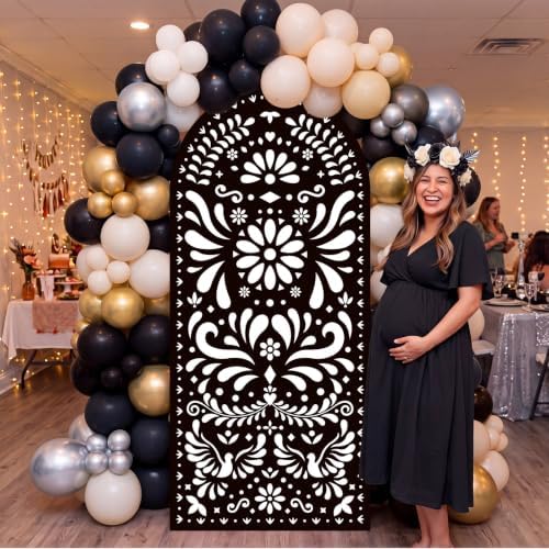 Gerrii 6 ft Cielito Lindo Arch Backdrop, All-in-one Stand up, Black - Image 7