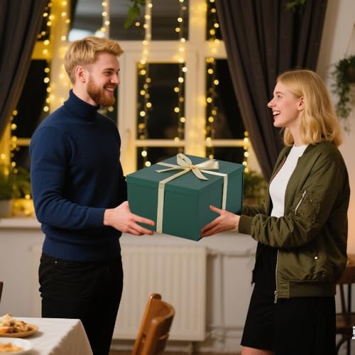 UoeRing 16.5" Green XL Gift Box with Lid for Wedding, Birthday & Holiday - Image 5