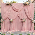 16ftx10ft Wrinkle Free Dusty Rose Backdrop Curtain - 10 Feet Photography Backdrop Drapes, Silky Polyester Back Drop Cloth for Wedding Baby Shower Balloon Arch Background by Unknown