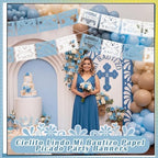 5 Pack 60 ft Blue Mi Bautizo Decoration Papel Picado Cielito Lindo Party - Image 6