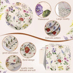 Wildflower Party Decorations, Paper Plates Napkins Cups Serve 50, Rustic - Image 3