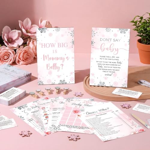 Funnymoom 426 Pcs Baby Shower Games Set, 8 Games Elephant Girl - Image 2