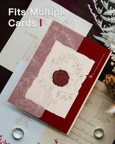 Vellum Jackets for 5x7 Invitations Floral Invitation Sleeves 100 Pcs - Image 3