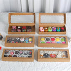 50pcs 12x5x1.5Inches Brown Cookies Boxes with Window Bakery Boxes Chocolate Truffle Boxes Macaron Boxes Cakesickle Boxes Browines Treat Boxes for Christmas Valentine's Father's Mother's Day - Image 6