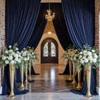 50x12 ft Navy Blue Backdrop Curtains for Weddings, Birthdays and Photos - Image 5