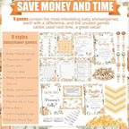 476 Pcs Little Pumpkin Baby Shower Games, 8 Activities, Pacifier Hunt Games - Image 4