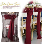 120 PCS Burgundy Satin Chair Sashes, 7 x 108 Inch - Image 6