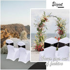 Black Chair Sashes 60 Pack Spandex Black Sashes for Chairs Universal Chair Sashes Bands with Heart Buckle Slider for Wedding Banquet Party Decorations - Image 5