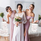 Ctosree 50 Pcs Bridal Shower Welcome Bags Bulk, White, Rose Gold - Image 6