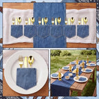 Mifoci Pcs Blue Jean Baby Shower Decorations Blue Jean Baby Napkins, 50 - Image 4