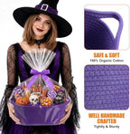 Hoolerry 8 Set Halloween Basket with Handles Cotton Rope Woven 12"x 8" x 5" - Image 3