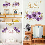 Purple Roses Paper Flowers Decorations for Wall, Giant Floral Wall Decor for Baby Shower, Classroom, Nursery, Birthday, Fairy Garden Party Backdrop Decorations - Image 5