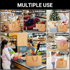 EUSOAR Extra Large Gift Wrap Bags in Bulk, 20 Pack 16x6x12 inches Kraft Paper Bags with Handles, Heavy Duty Totes for Wedding, Grocery, Boutique, Retail, Business, Party Favors, Birthdays - Image 3