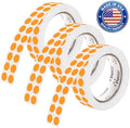 Perco Neon Orange Perforated Round Circle Dot Sticker 1/2-Inch Labels — 3 Rolls, 9,000 Stickers - Events, Tasks for Priority Flags, Urgent Marking & Action Labels, Strong Adhesive—Made in USA by Perco