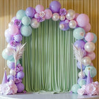 Wokceer Sage Green Backdrop Curtain Drapes for Parties, 2Pack 10x10FT - Image 6