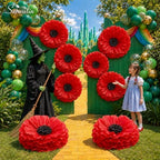 Serwalin 8 Pcs 31.5"*24"*20" Red Giant Paper Flowers Decorations for Wall - Image 3