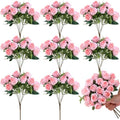 Zeyune 8 Pack 12 Inch Artificial Rose Bouquet, Light Pink by Zeyune