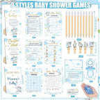 476 Pcs Blue Elephant Baby Shower Games, 9 Style Baby Shower Activities - Image 3