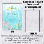 Amanda Creation Custom Baby Shower Invites Watercolor Turtle Baby Shower Invitations 20 5x7 Personalized Sea Turtle Watercolor Invites With Envelopes - Image 7