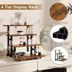 IBUYKE 4 Tier Cupcake Stand,Tiered Display Stand,Brown TLJ018H - Image 4