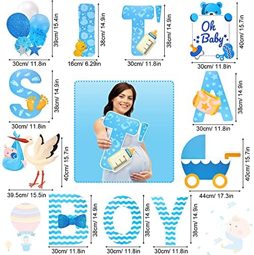 Its a Boy Decorations Yard Signs, 11 Pcs, 16 In, Baby Shower Lawn Sign - Image 2