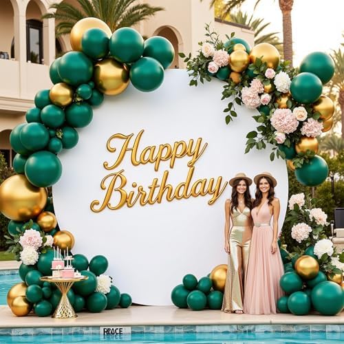 Gallety 7.2 FT White Round Backdrop Cover for 5 to 7.2ft Circle Arch Stand with Oh Baby Decal Sign - Adjustable Polyester Arch Backdrop Cover for Wedding Arch Birthday Party Photography Decoration - Image 6