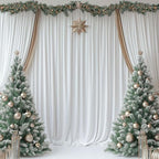 White Backdrop Curtains for Wedding Parties, 20x7FT Wrinkle Free Photo Backdrop Curtains for Wedding Birthday Party Baby Shower, Fabric Drape with Rod Pockets 5ft x 7ft, 4 Panels - Image 2