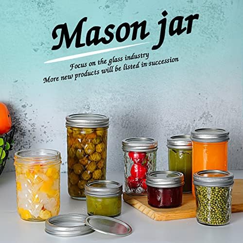 VERONES 40 PACK Mason Jars, 4OZ Canning Jars With Regular Lids and Bands - Image 7