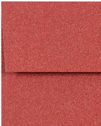 LUXPaper A2 Invitation Envelopes | Peel & Press | 4 3/8" x 5 3/4" | Holiday Red Sparkle | 90lb. Text | 50 Qty - Image 3