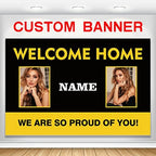 Custom Welcome Home U.S. Army/United States Military Banner, Sign(5x7.5ft) by AUBAO