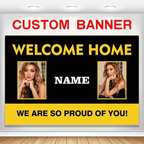 Custom Welcome Home U.S. Army/United States Military Banner, Sign(6x9ft) by AUBAO