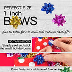 230 Pcs Sparkly Decorate Bows for Gift Wrapping, 1 in Mini Gift Wrap Bows for Christmas Decorations, Hanukkah, Birthdays, Weddings, Bridal Showers, Baby Showers Occasion (Sparkly Color) - Image 4