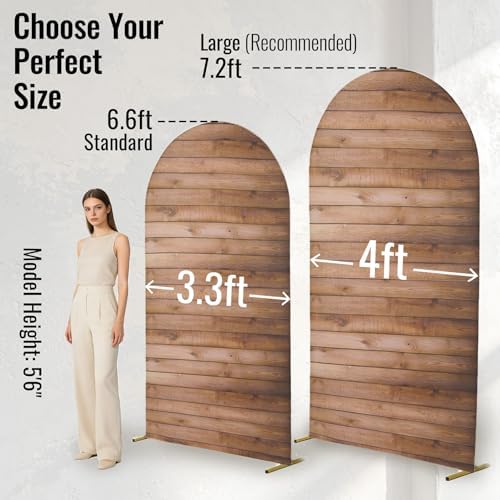 Wood Arch Backdrop Cover, 7.2FT x 4FT, for Birthday and Baby Shower Party - Image 6
