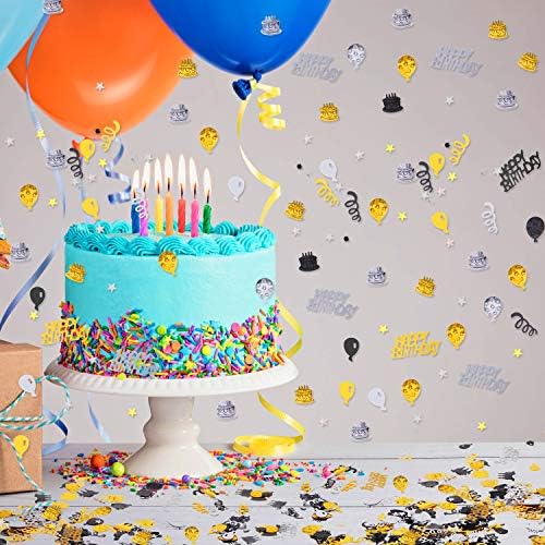 WILLBOND 3000 Pcs Birthday Confetti Metallic Foil Party Decorations,None (Pack of 5) - Image 5