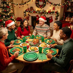 250Pcs Green Plastic Party Plates and Napkins Set for Halloween, Christmas - Image 6