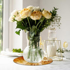 VASUHOME 12" Gold Mirror Centerpieces for Tables, Round Mirror Plates Set for Candle, Wedding, Party Decorations, Circle Mirror Trays with Smooth Edge and Cushioned Feet, 2mm Thick - Image 3