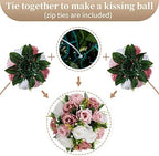 Sziqiqi Artificial Flower Centrepieces, Kissing Ball, Dusty Pink, 10Pcs - Image 5