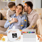 Thyle Pumpkin Baby Shower Sonogram Frame with 12 Marker Fall a Little Pumpkin Is on The Way Signature Book Ultrasound Picture Frame for Thanksgiving Autumn Gender Reveal Party Gift Keepsake - Image 6