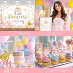 Princess Baby Shower Decorations, 156 PCs – A Little Princess Is On Her Way Party Supplies With Floral Backdrop, Pastel Balloon Garland, Oh Baby Foil Balloons, Mom to be Sash - Image 6